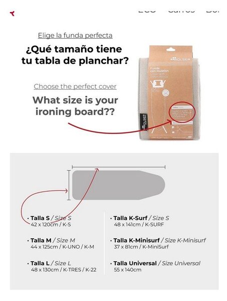 Poťah na žehliacu dosku 140x55 cm Universal – Rolser