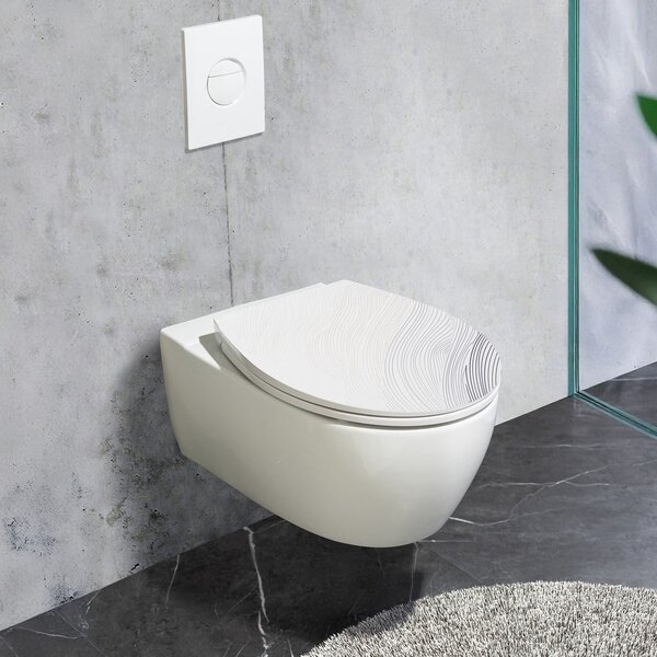 Záchodová doska s automatickým zatváraním 38 x 44,5 cm Menin – Wenko