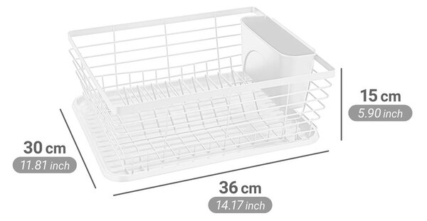 Biely kovový odkvapkávač 36x30 cm Drip – Wenko
