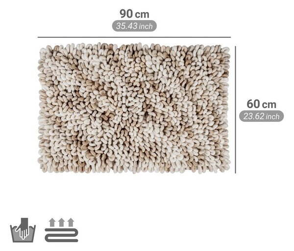 Béžová textilná kúpeľňová predložka 60x90 cm Lerici – Wenko