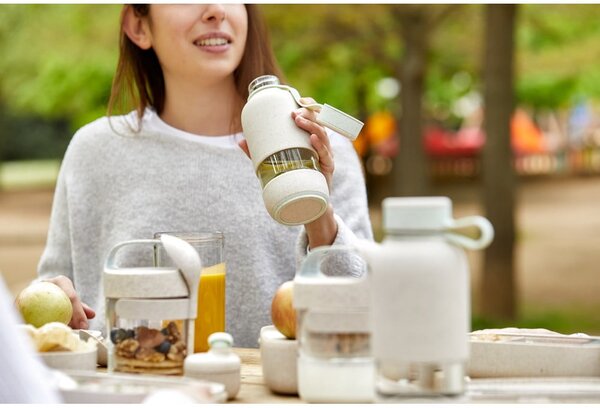 Krémová cestovná sklenená fľaša 500 ml To Go Organic – Lékué