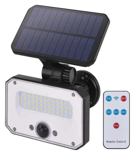 Solárny LED reflektor so senzorom pohybu + DO, 1500 lm, neutrálna biela (ZG132S)