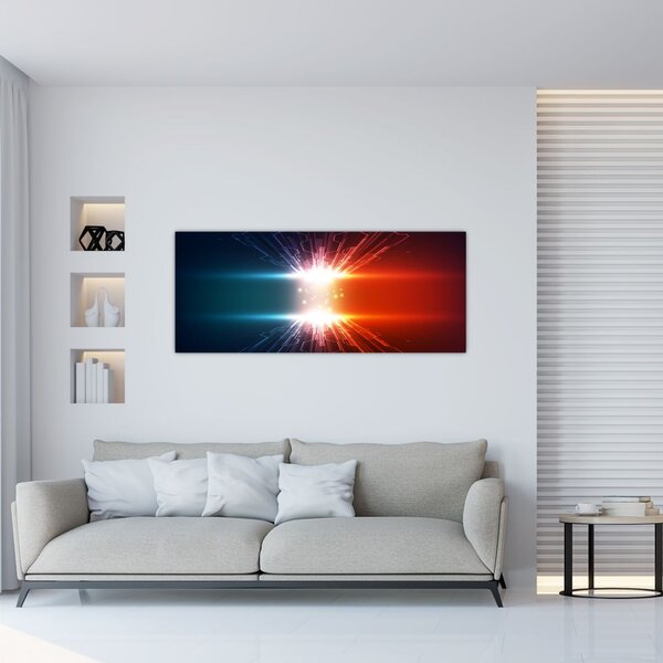 Abstraktný obraz aktívneho náboja (120x50 cm)