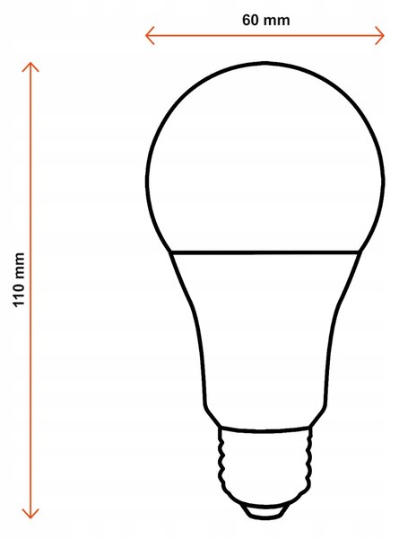 LED žiarovka - E27 - 10W - 800Lm - teplá biela BERGE