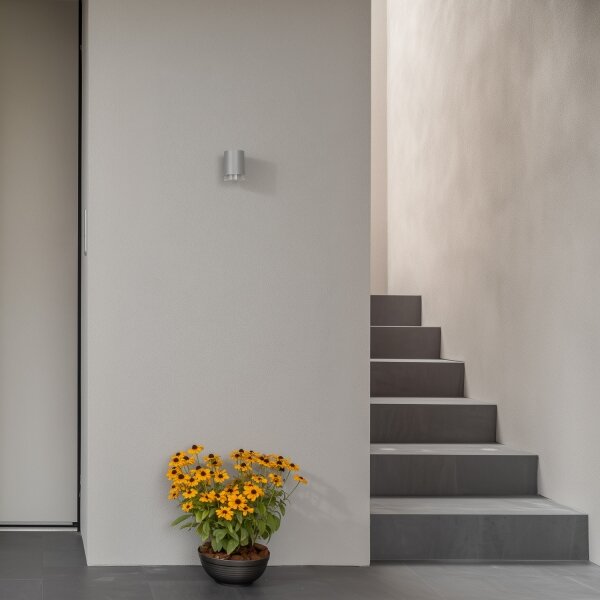 BRILAGI - Vonkajšie nástenné svietidlo MATERA 1xGU10/30W/230V šedá IP54