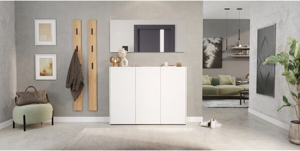 Biela skrinka v dekore duba 138x105x25 cm Libbiano – Germania