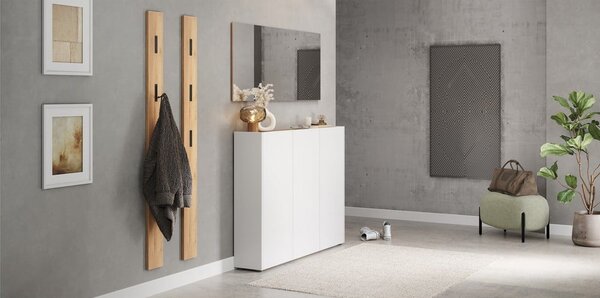 Biela skrinka v dekore duba 138x105x25 cm Libbiano – Germania