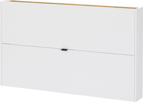 Biela výklopná/závesná skrinka na topánky v dekore duba 140x83x18 cm Ameca – Germania