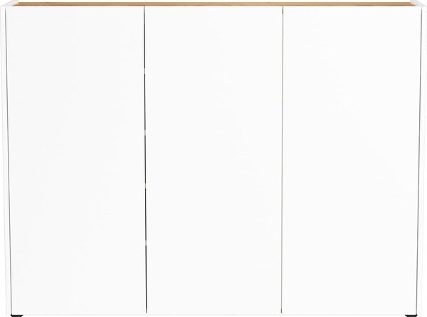 Biela skrinka v dekore duba 138x105x25 cm Libbiano – Germania