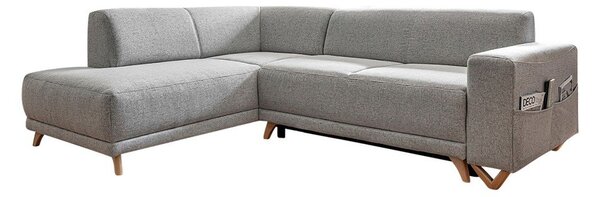 Svetlosivá rozkladacia/s úložným priestorom rohová pohovka (ľavý roh/do L) Classy Sophie – Miuform
