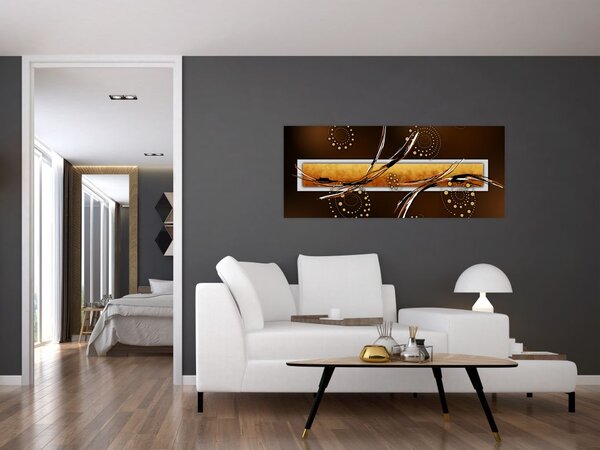 Obraz abstrakcie - Motýle (120x50 cm)