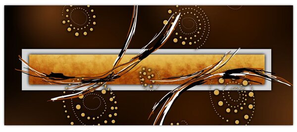 Obraz abstrakcie - Motýle (120x50 cm)