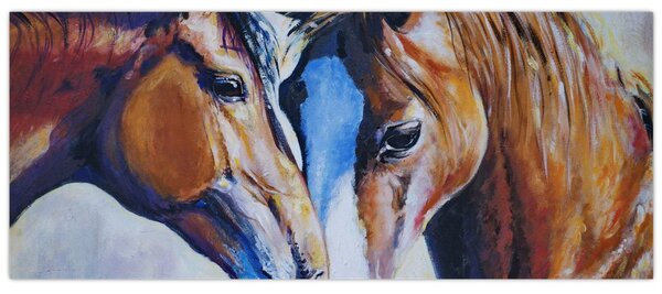 Obraz - Zamilované kone (120x50 cm)