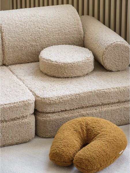 Svetlohnedá detská pohovka z textílie buklé 132 cm Settee – Wigiwama