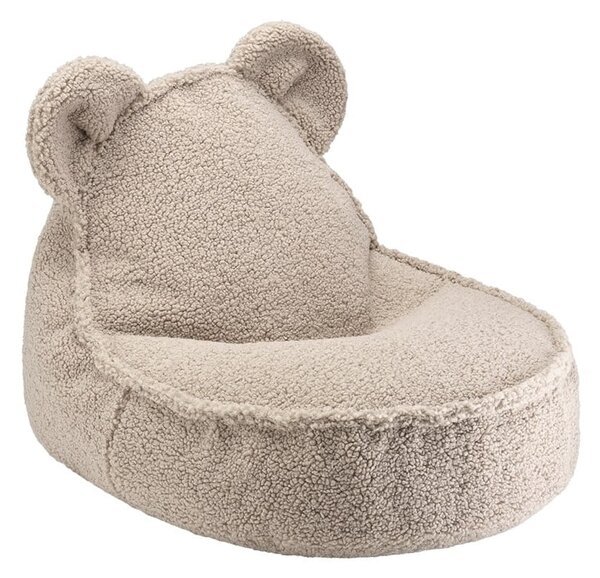 Svetlohnedý detský sedací vak z textílie buklé Bear – Wigiwama