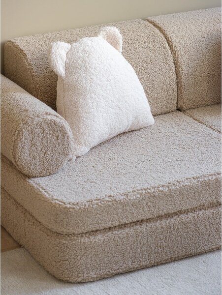 Svetlohnedá detská pohovka z textílie buklé 132 cm Settee – Wigiwama