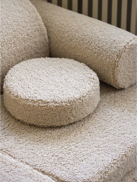 Svetlohnedá detská pohovka z textílie buklé 132 cm Settee – Wigiwama