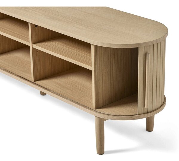 TV stolík v dekore duba v prírodnej farbe 180x56x40 cm Meta – Unique Furniture