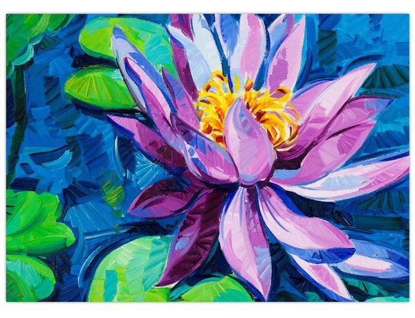 Obraz lekna na vode (70x50 cm)