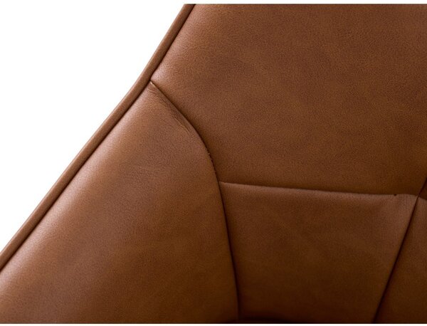 Hnedé čalúnené jedálenské kreslá v súprave s podrúčkami 2 ks Nolan Square – Unique Furniture