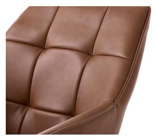 Hnedé čalúnené jedálenské kreslá v súprave s podrúčkami 2 ks Nolan Square – Unique Furniture