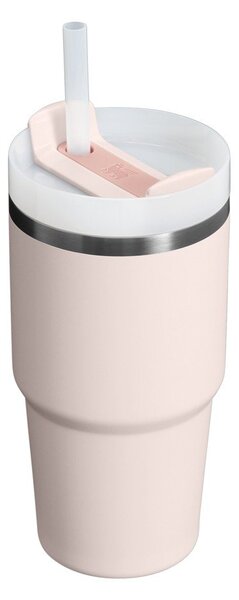 Svetloružová termoska so slamkou z nehrdzavejúcej ocele 600 ml Quencher H2.0 FlowState Tumbler Rose Quartz – Stanley