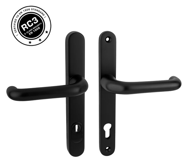 MPK - SECURO ALU A04 PLUS - SOU COSLAN kľučka/kľučka 92 mm Čierna matná