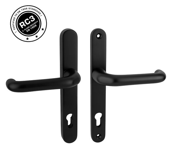 MPK - SECURO ALU A04 - SOU COSLAN kľučka/kľučka PZ 92 mm Čierna matná