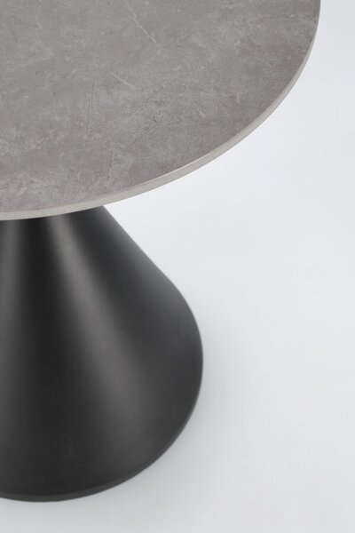 MUZZA Konferenčný stolík Loona ⌀50 cm čierny