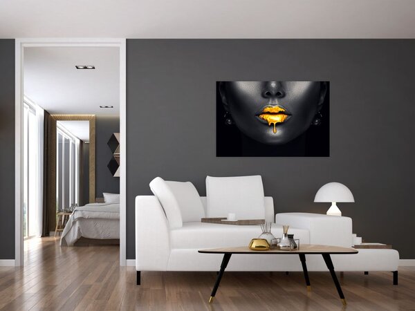 Obraz - Pery ženy (90x60 cm)