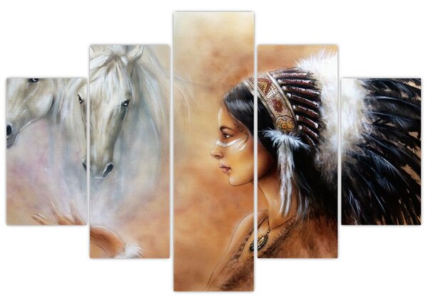 Obraz - Kúzla indiánov (150x105 cm)