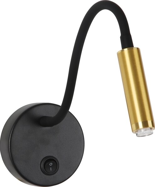 Brilagi -LED Stmievateľná flexibilná nástenná lampa MAYA 1xG9/4W/230V čierna/zlatá