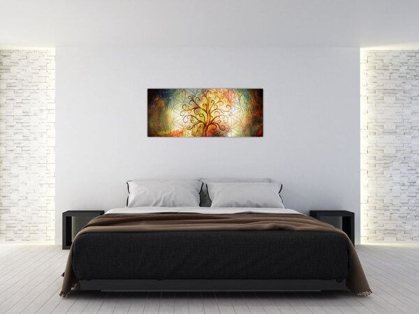 Abstraktný obraz stromu (120x50 cm)
