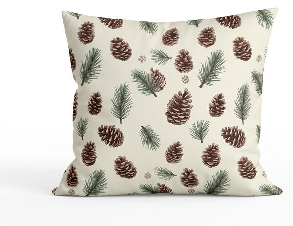 Bavlnená obliečka na vankúš PINE CONES 45x45 cm, farebný