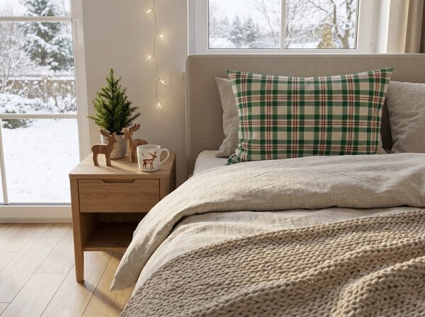 Bavlnená obliečka na vankúš WINTER PLAID 50x70 cm, farebný