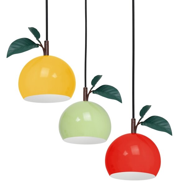 Luster na lanku APPLE 3xE27/15W/230V pestrofarebná
