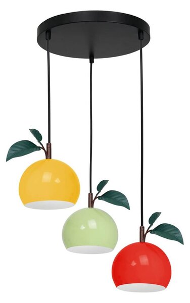 Luster na lanku APPLE 3xE27/15W/230V pestrofarebná