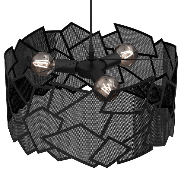 Luster na lanku CAMO 3xE27/15W/230V čierna