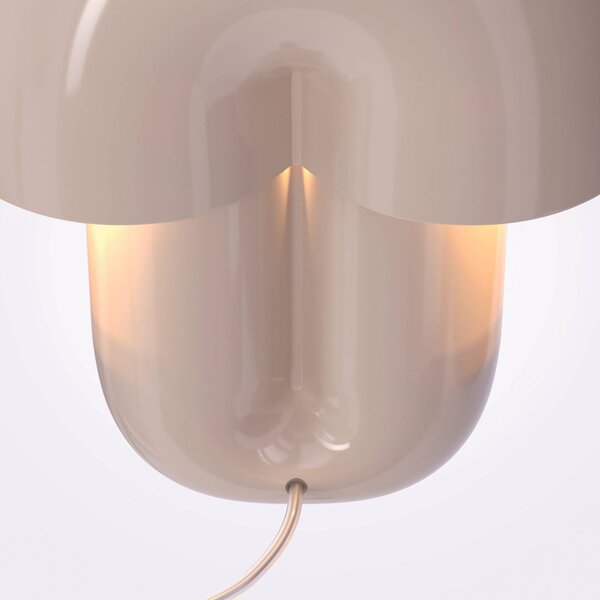 Maytoni Stolová LED lampa Hope, béžová, keramika, výška 35 cm, 3000 K, Krémová / jantárovo žltá, Obývacia izba / jedáleň, Keramický, Škandinávsky, Stojacie svietidlo