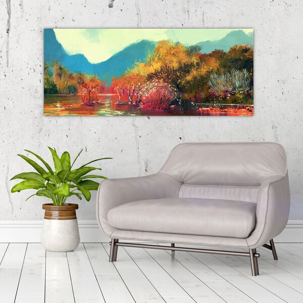 Obraz - Farby jesene (120x50 cm)