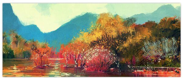 Obraz - Farby jesene (120x50 cm)