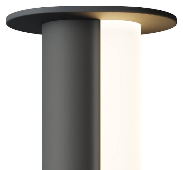Maytoni Stolová LED lampa s akumulátorem Asym, čierna, kovová, 2700 K, 2 W, Biela / opálová, Obývacia izba / jedáleň, kov, Škandinávsky, Stojacie svietidlo