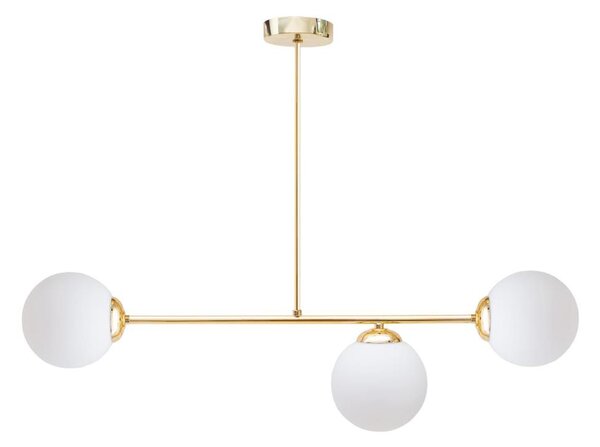Luster na tyči FIRA 3xE27/60W/230V zlatá