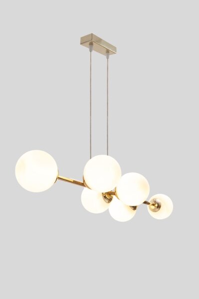 Luster na lanku FIRA 5xE27/60W/230V zlatá