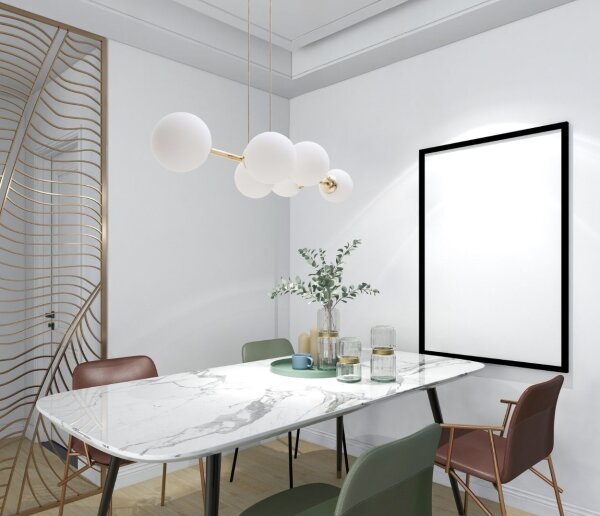 Luster na lanku FIRA 5xE27/60W/230V zlatá