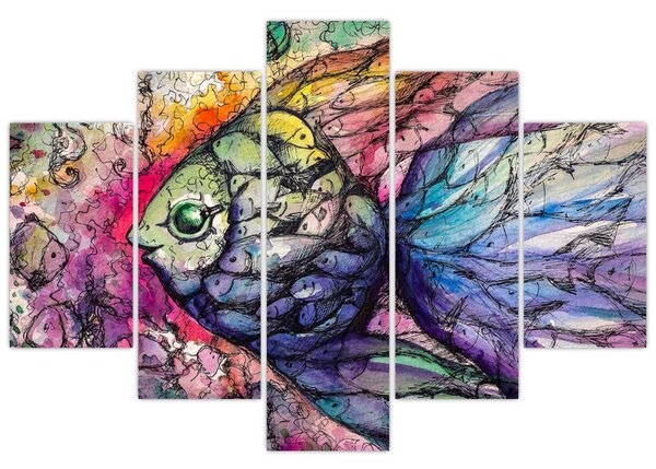 Obraz - Farebná rybička (150x105 cm)