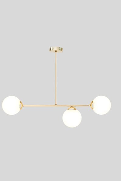 Luster na tyči FIRA 3xE27/60W/230V zlatá