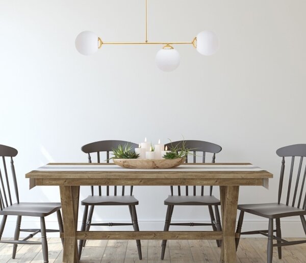 Luster na tyči FIRA 3xE27/60W/230V zlatá