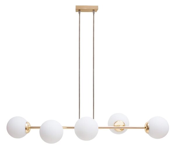 Luster na lanku FIRA 5xE27/60W/230V zlatá