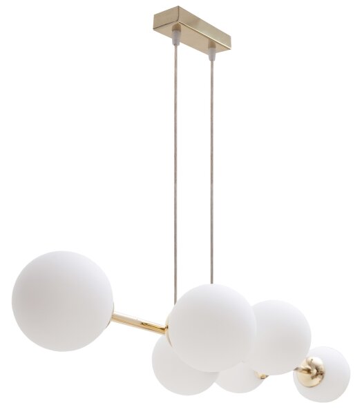 Luster na lanku FIRA 5xE27/60W/230V zlatá